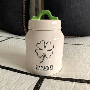Rae Dunn ‘SHAMROCKS’ Canister